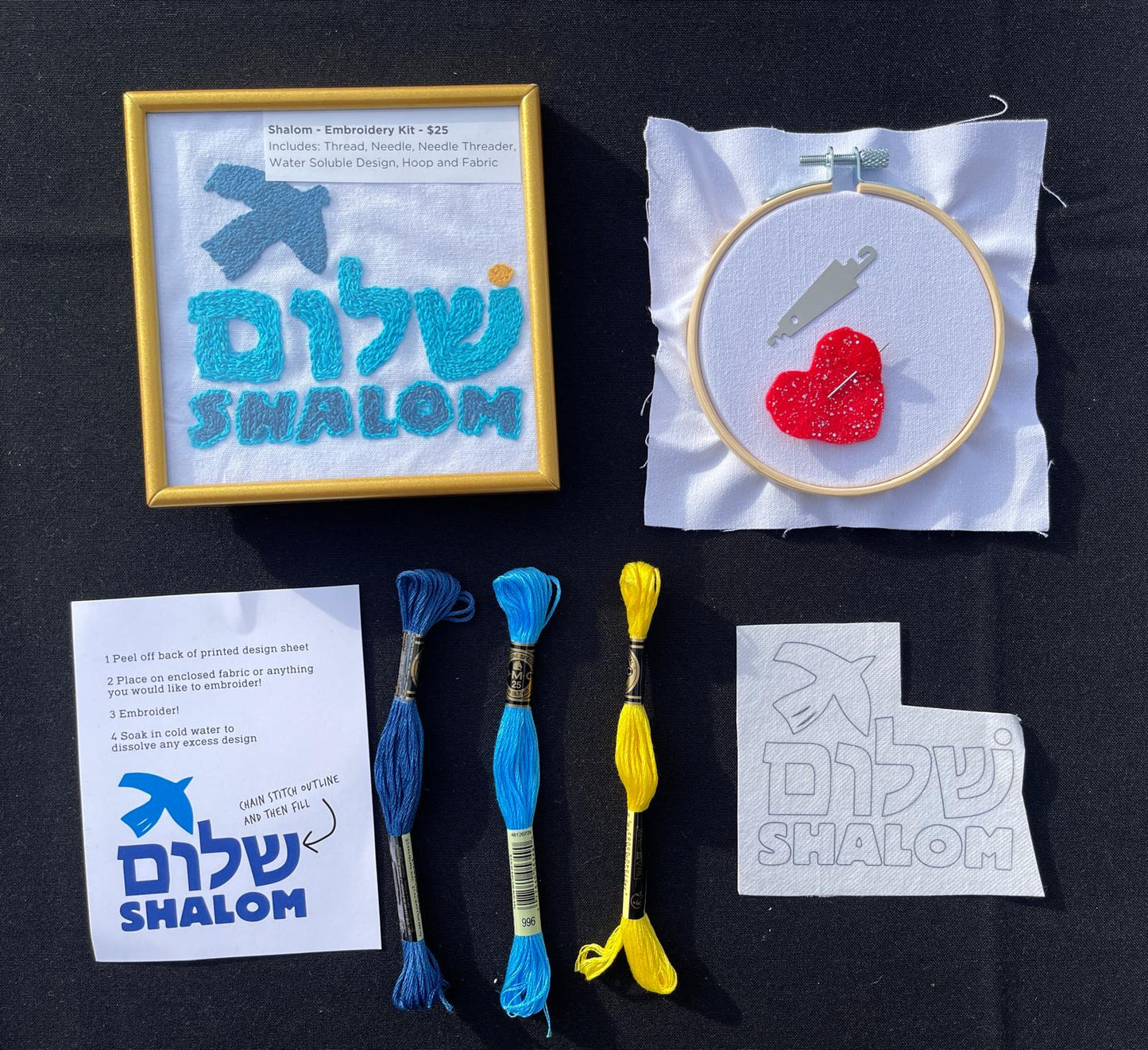 Embroidery Kit - Shalom