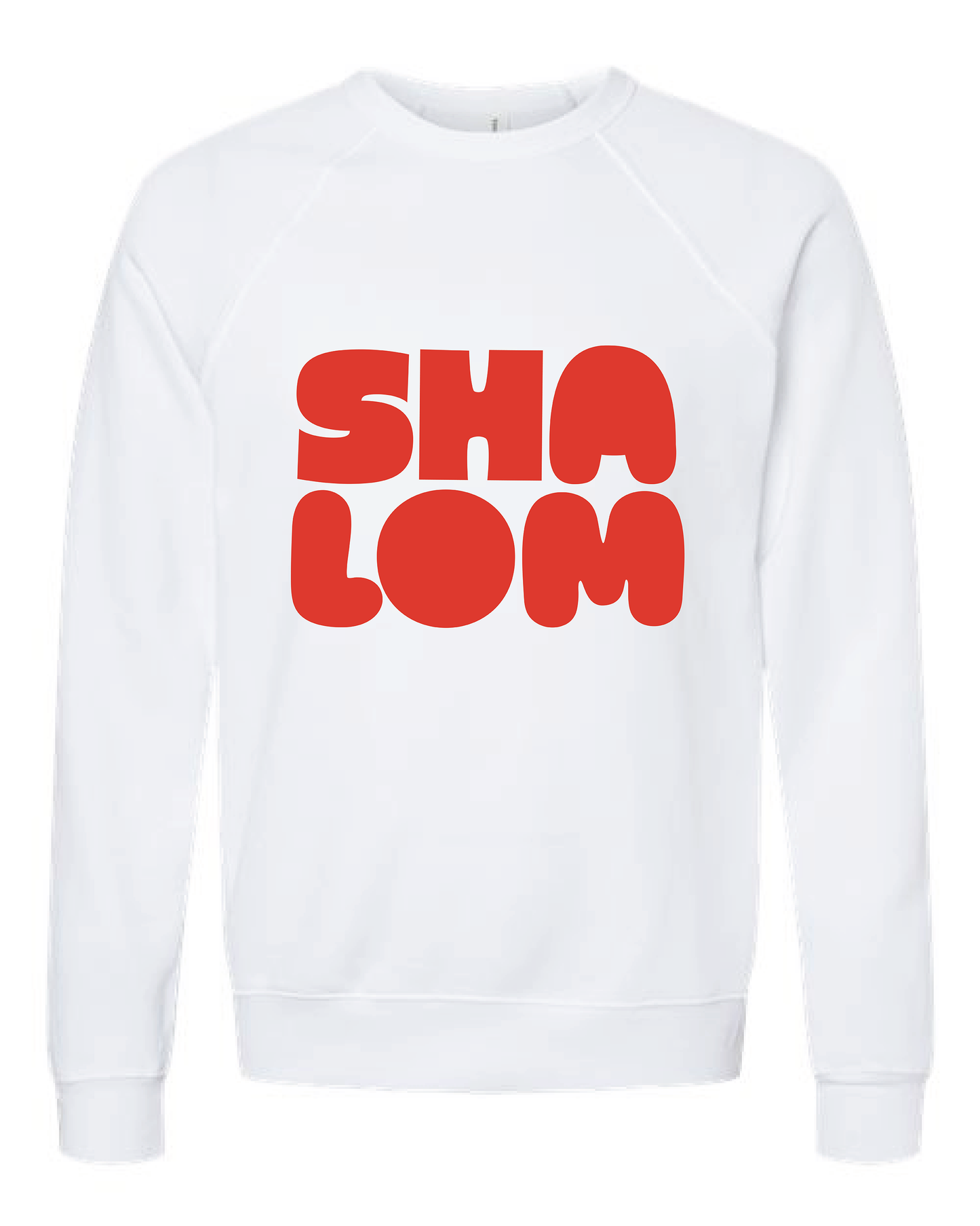 SHALOM sweatshirt Red on White